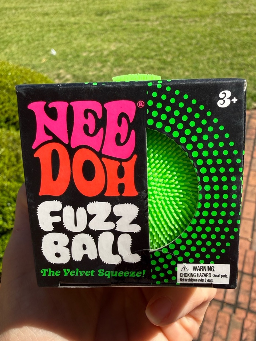 NeeDoh Fuzz Ball Velvet Squeeze Toy - Green